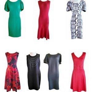 NEW Alessandra Belle Lot of 7 Dresses Green Black Red 14 16 NWT